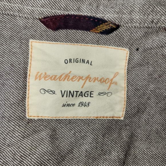 Orginal Weatherproof Vintage Men's Long Sleeve Flannel- Size: Large- Red / White - Picture 8 of 9